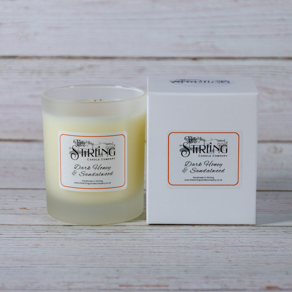 Dark Honey and Sandalwood Medium Candle
