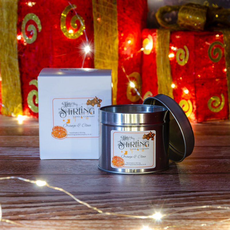 Orange and Clove Travel Tin Candle Cotton Wick