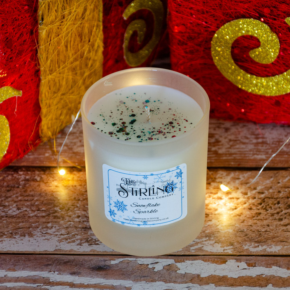 Snowflake Sparkle Medium Candle