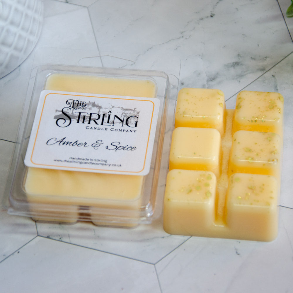 Amber and Spice Wax Melt Clamshell