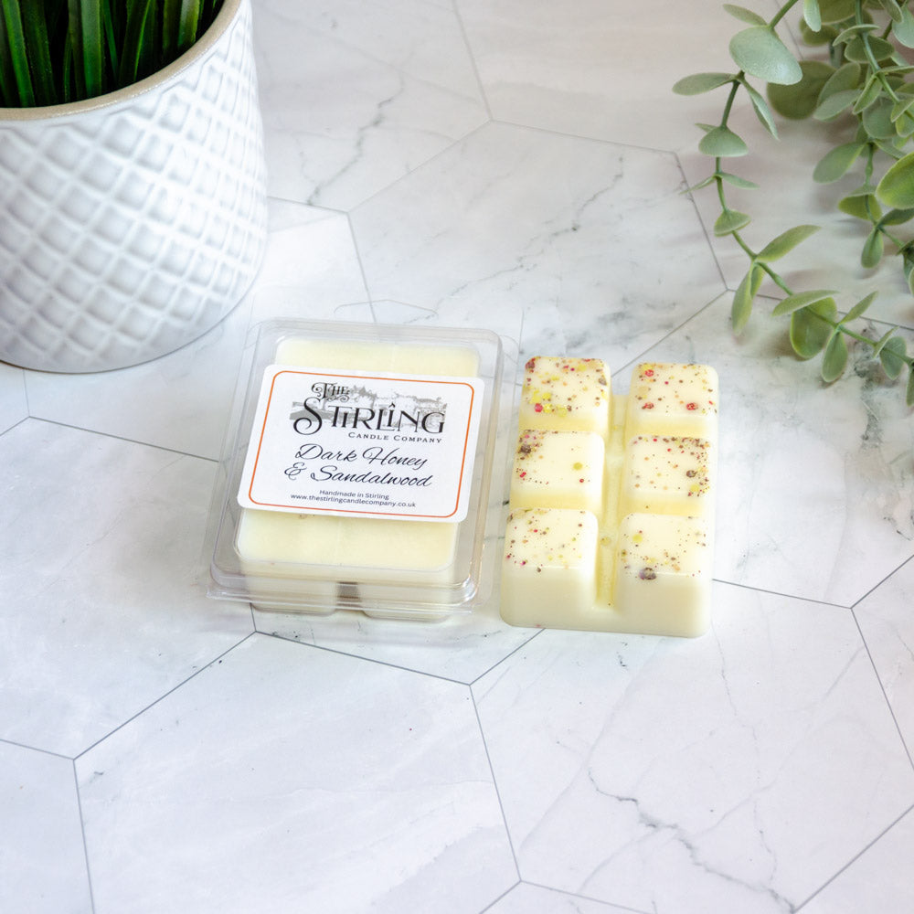 Dark Honey and Sandalwood Wax Melt Clamshell