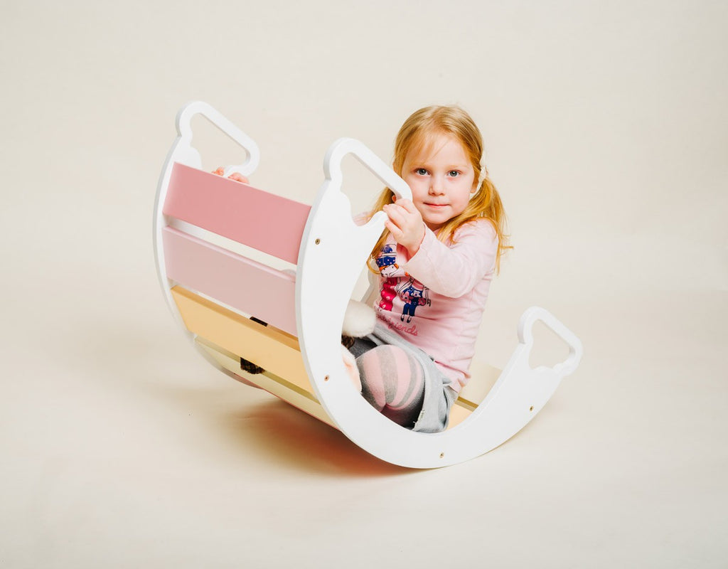 bold rainbow climber and swing set for imaginative indoor play and climbing