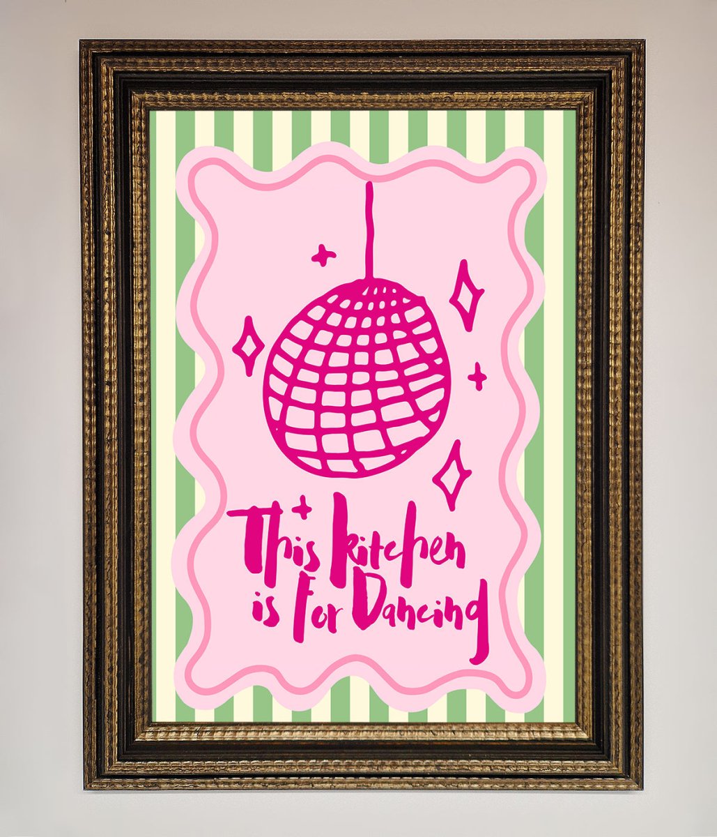 This Kitchen Is For Dancing Framed Wall Art