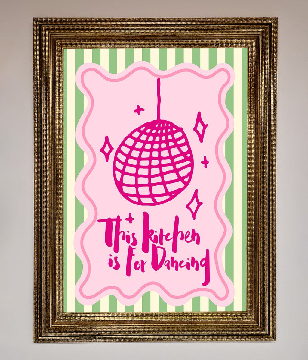 This Kitchen Is For Dancing Framed Wall Art