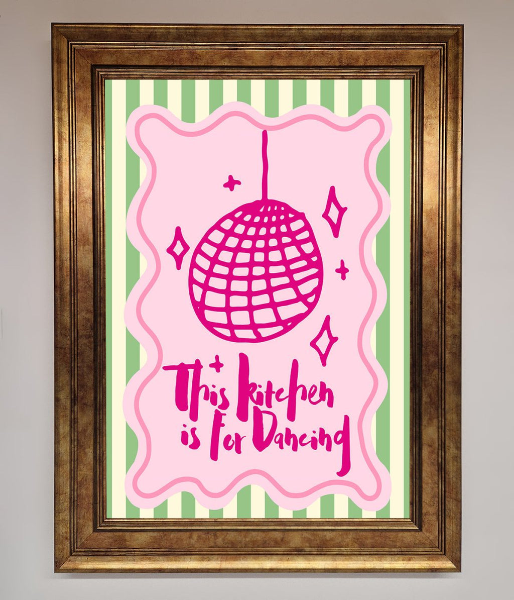 This Kitchen Is For Dancing Framed Wall Art