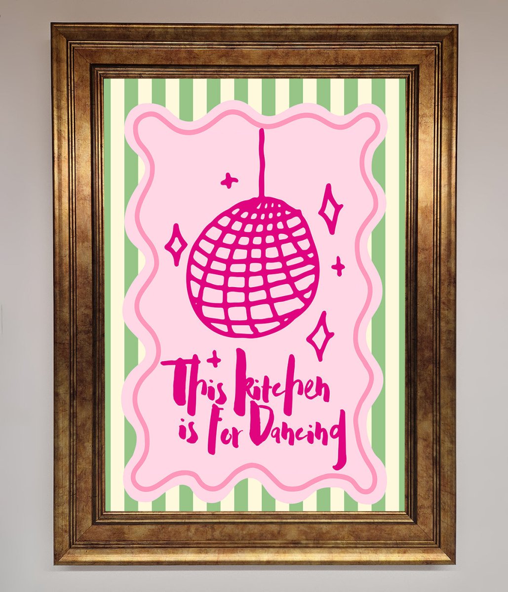This Kitchen Is For Dancing Framed Wall Art