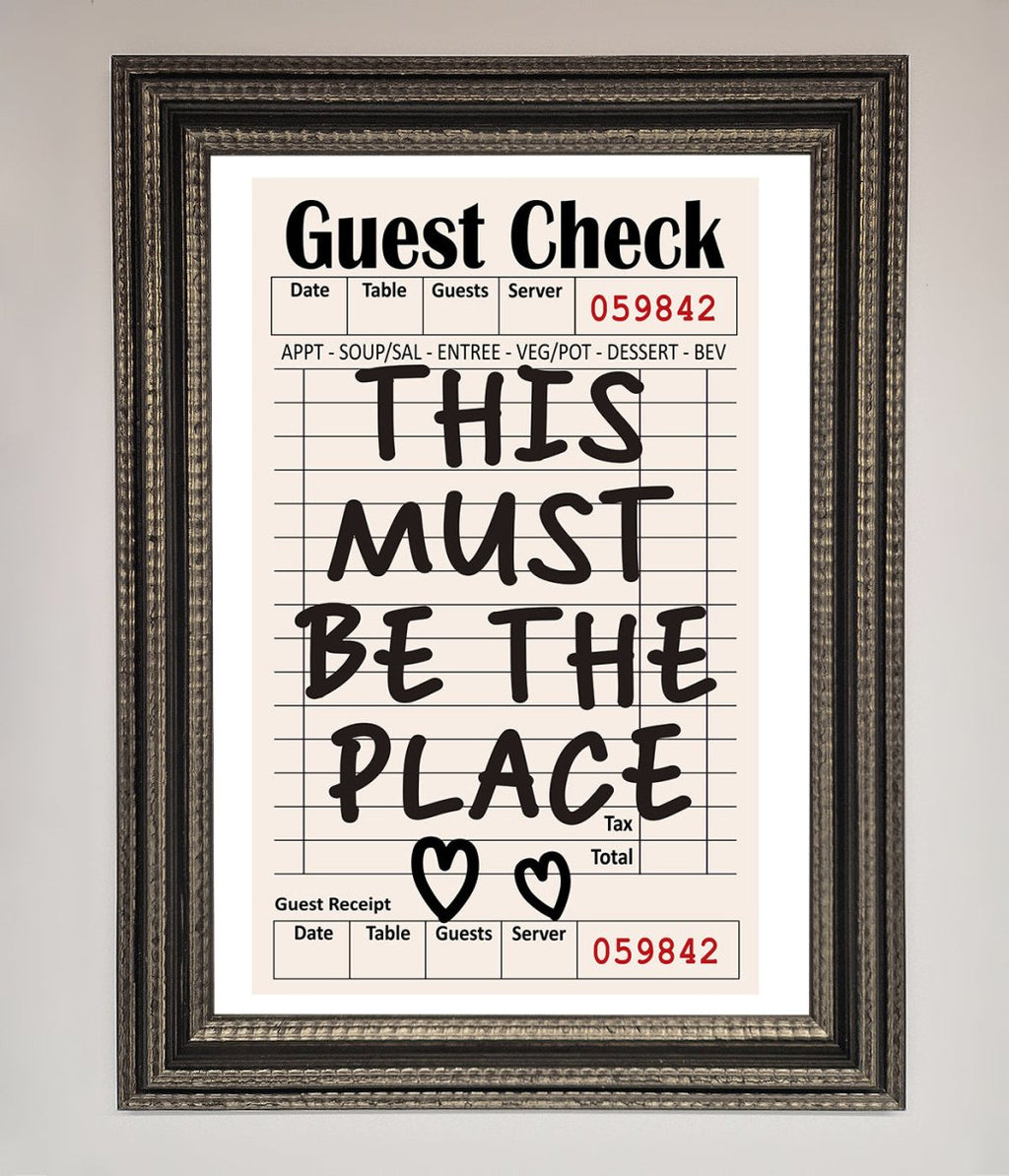 This Must Be The Place Beige Framed Wall Art