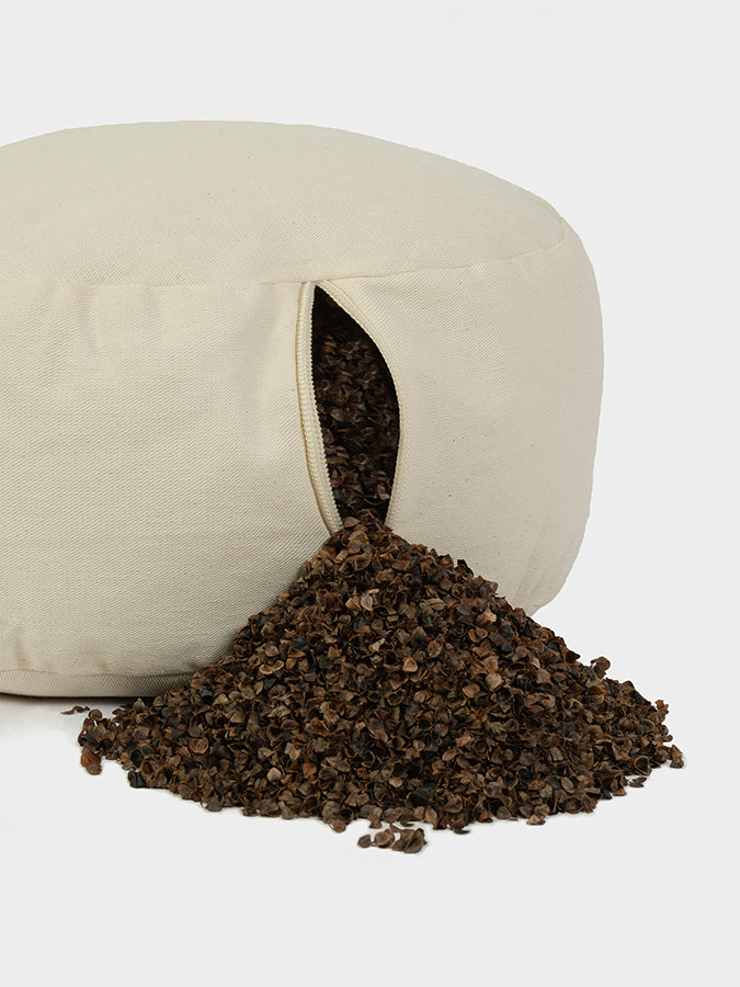 Cylinder Buckwheat Linen Meditation Cushion