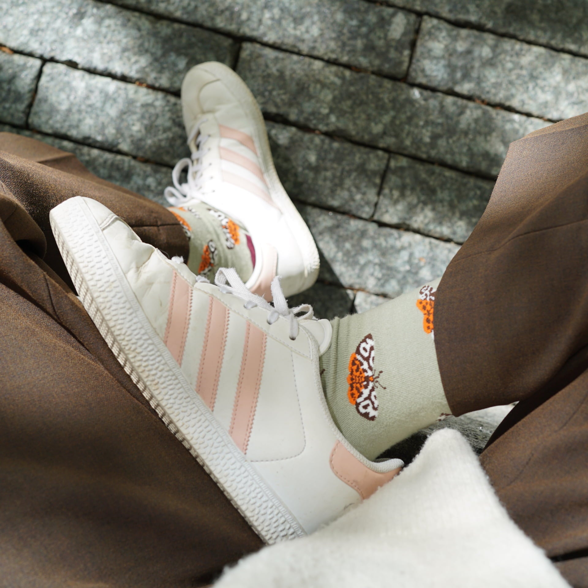 Save the Tiger Moth Bamboo Socks in Green