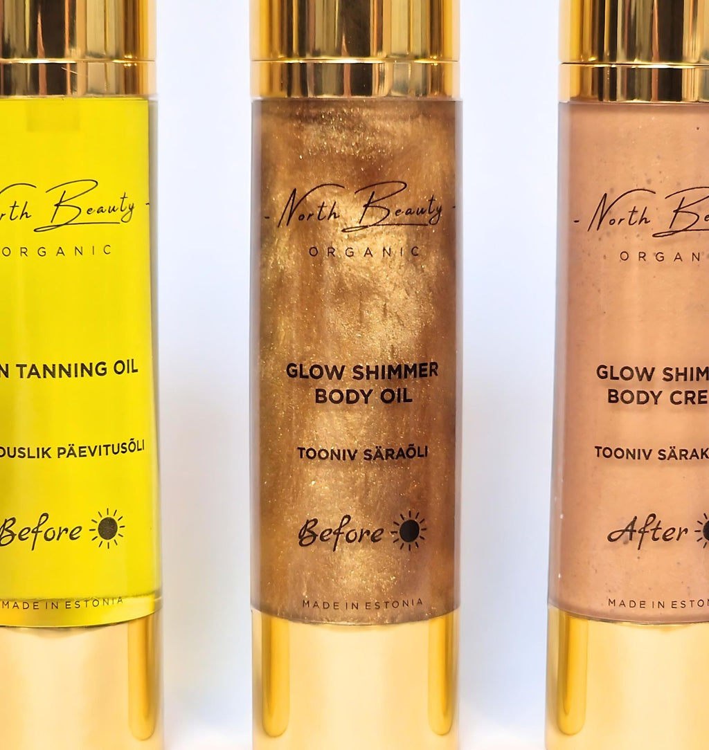 Luxurious Tinted Glow Oil with Natural Minerals & Oils - Hydrates, Protects & Enhances Tan by North Beauty at www.brixbailey.com