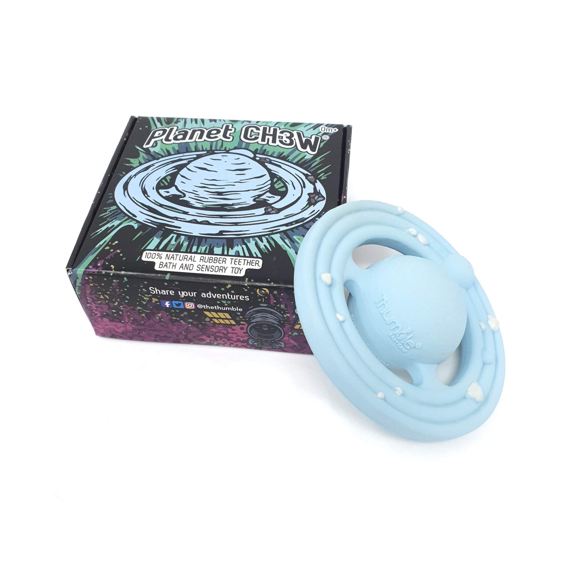 Natural Rubber Space Planet Teether and Bath Toy