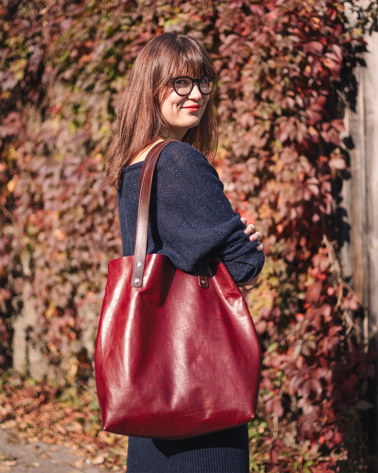 Leather Tote Bag - Bordoo