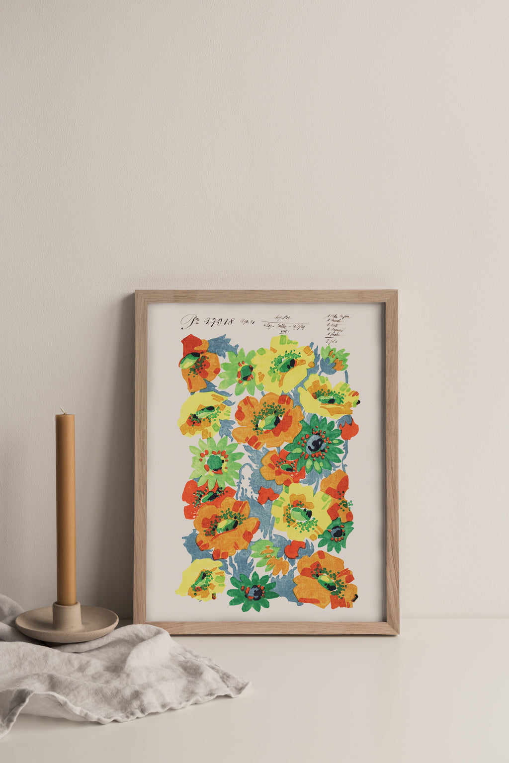 Summer Poppies Vintage Archive Poster Print