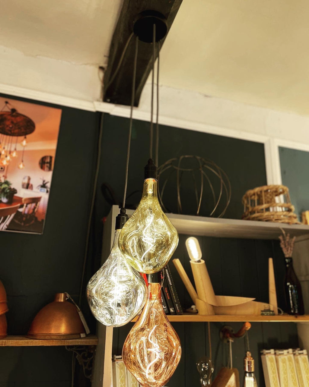 Triple Evo Cluster Pendant Light in Tri Colour