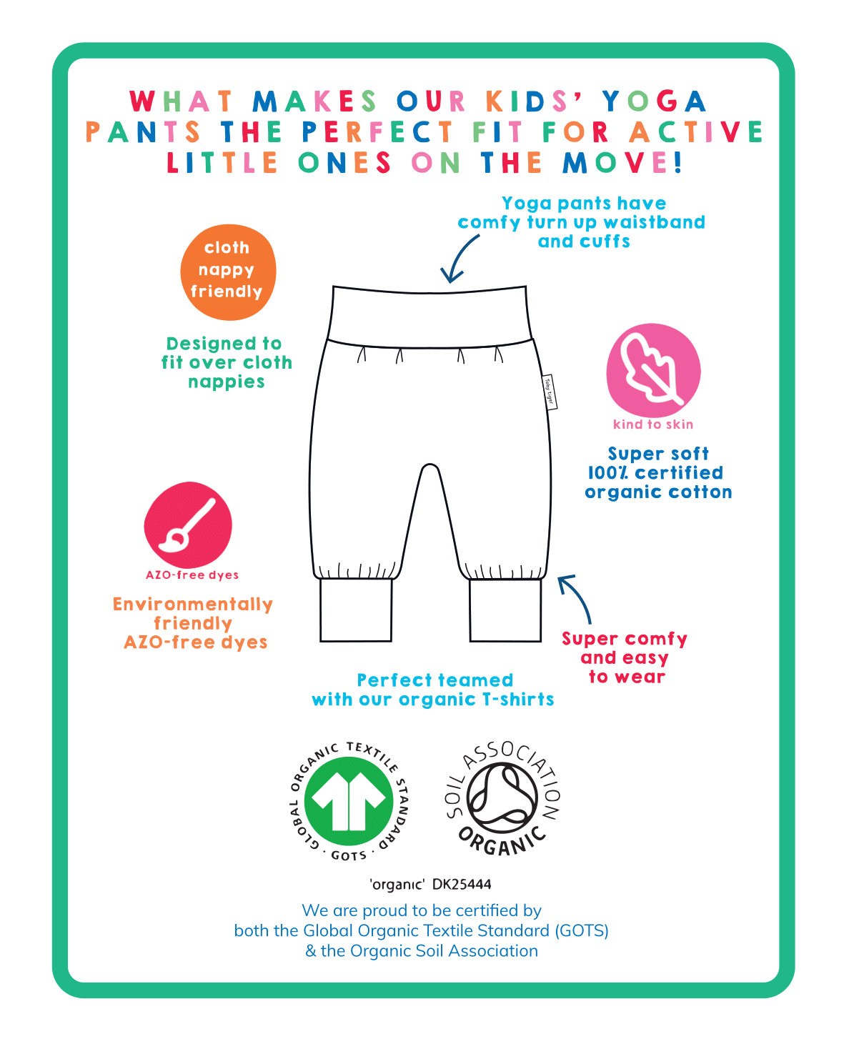 Organic Ice Cream Print Yoga Pants for Kids