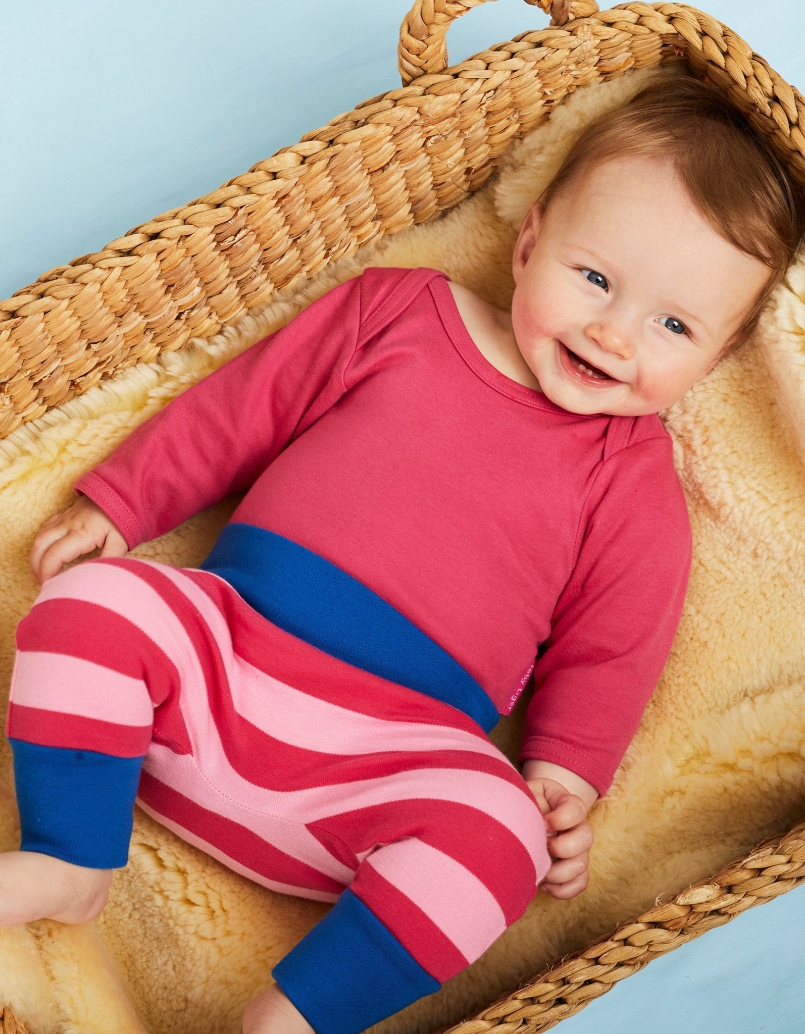 Organic Pink Stripe Yoga Pants