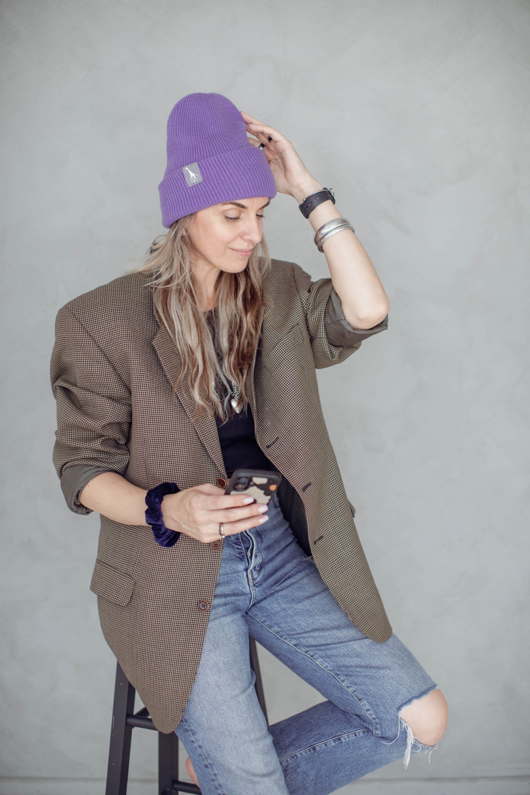 Ultra-Soft Beanie With A Giraffe Label