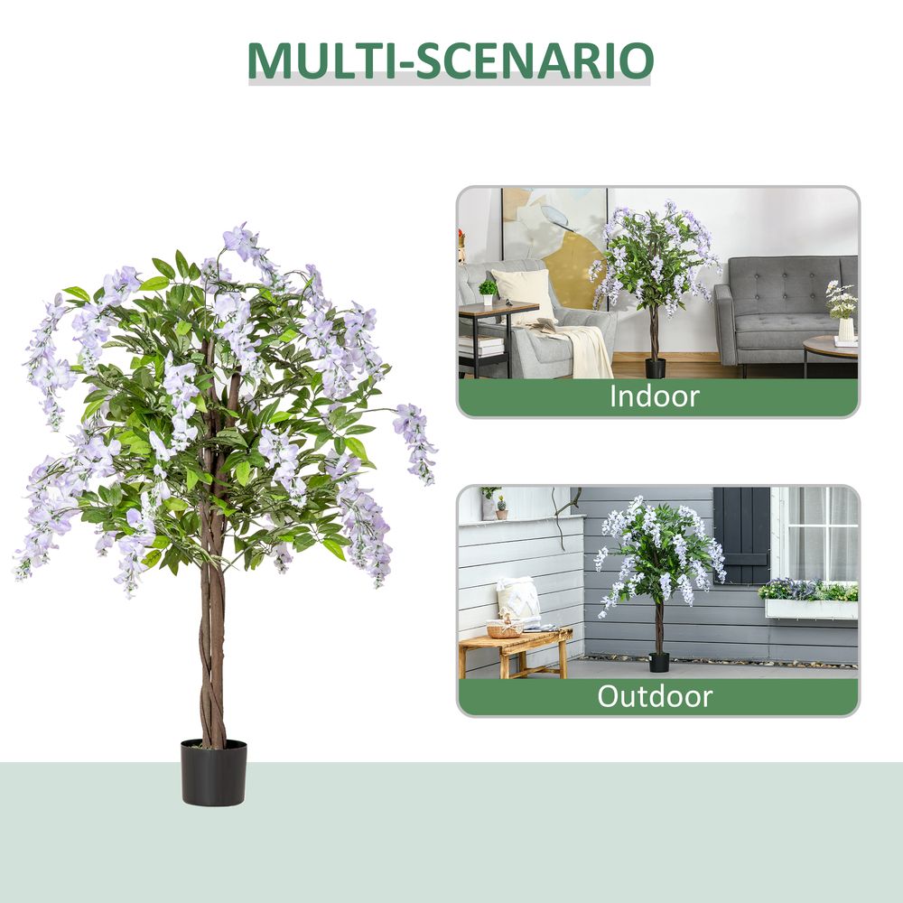 Realistic Wisteria Flower Tree 110cm Artificial Plant