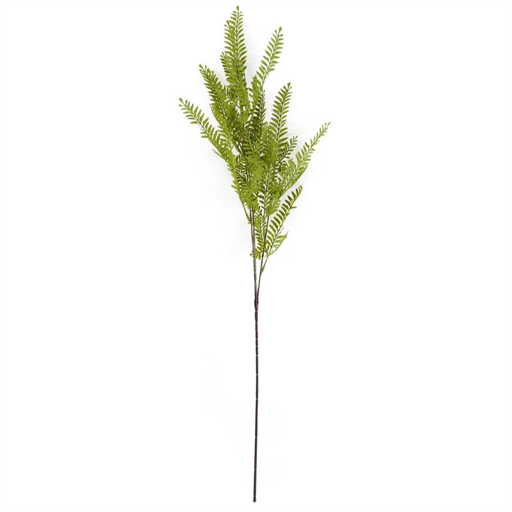 100cm Red Poppy and Fern Glass Vase with Complete Artificial Flower Arrangement