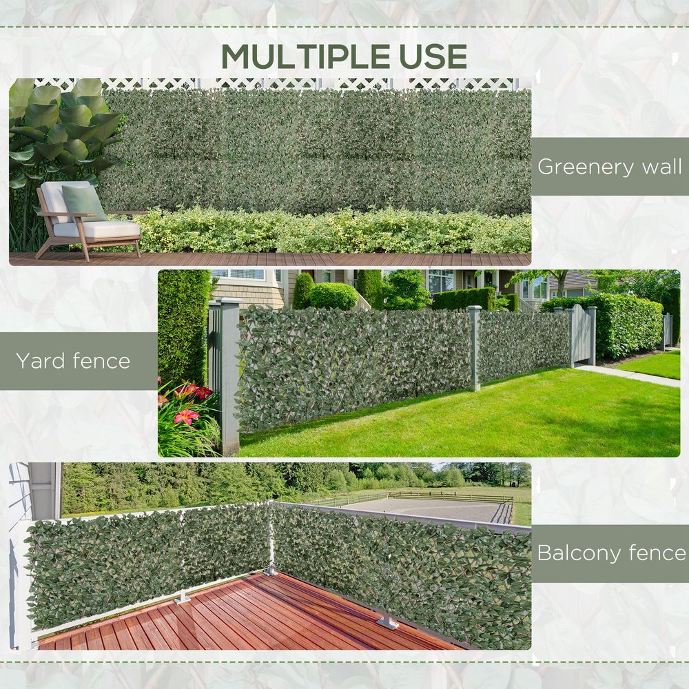 Expandable Artificial Plant Trellis Fence 2m x 1m Telescopic