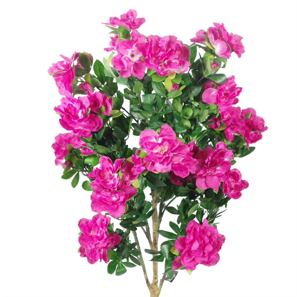 100cm Realistic Pink Azalea Potted Plant with Copper Planter