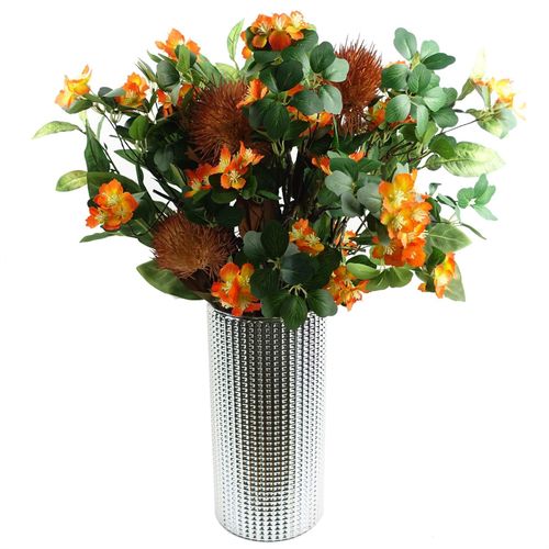70cm Yellow Globe Thistle Artificial Flower Stem