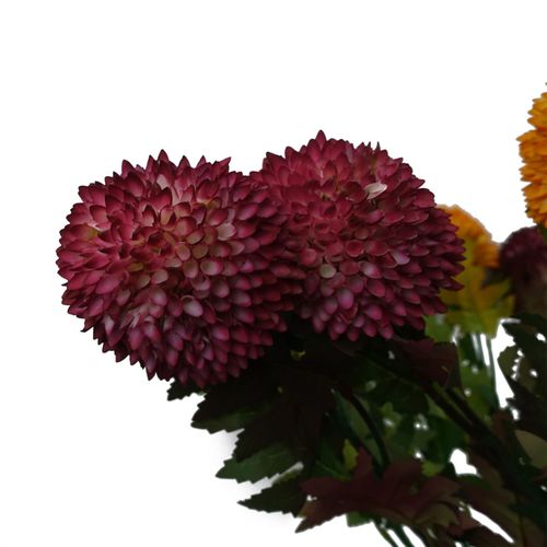 70cm Large Ball Dahlia Artificial Flower Stem in Pink