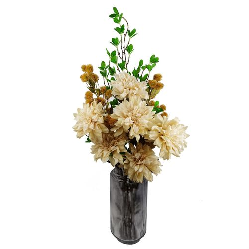 55cm Dusty Cream Dahlia Flower Stem