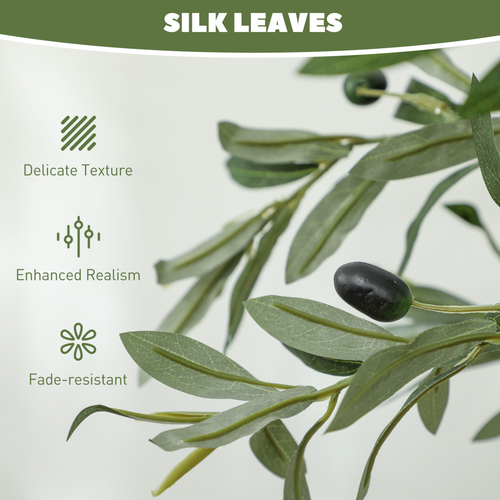 Indoor Artificial Olive Tree, 120cm Potted Silk Plant