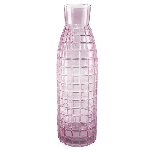 100cm Artificial Pink Lily Arrangement with Glass Vase