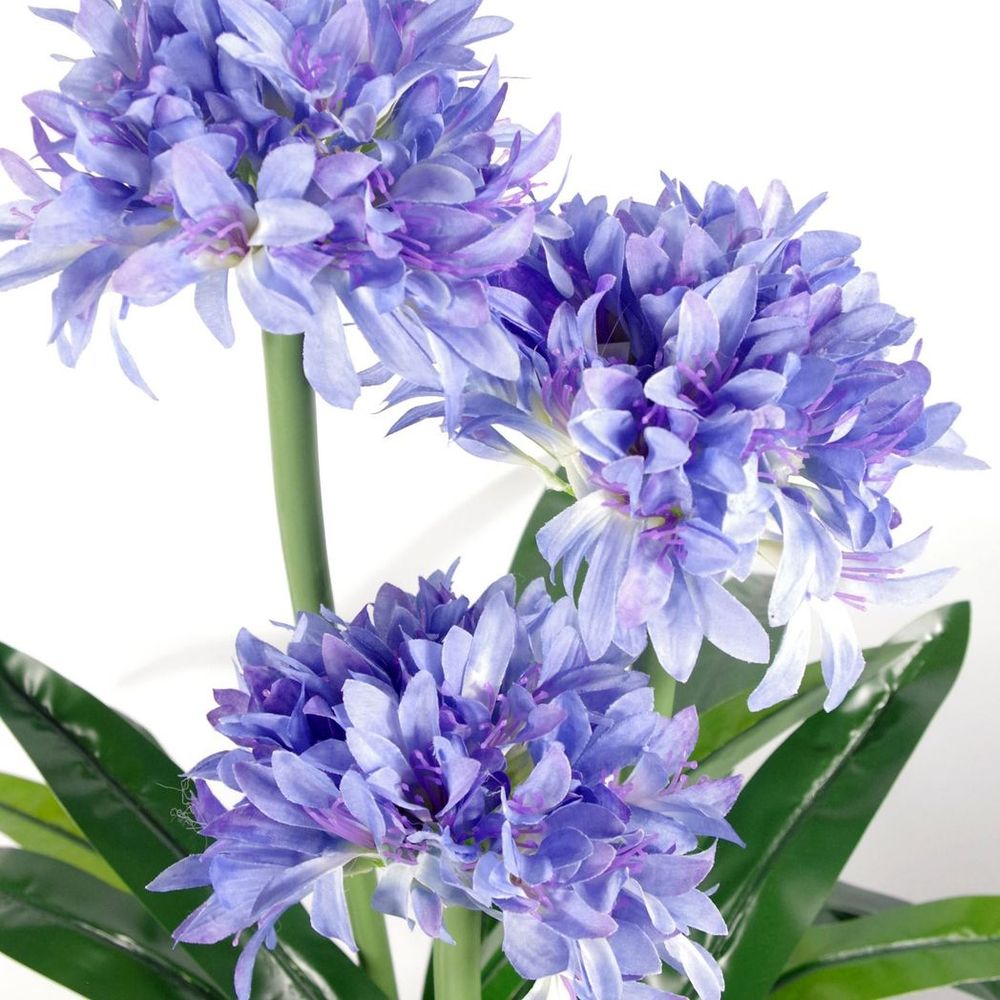 90cm Blue Silk Flower Agapanthus Plant with Pot