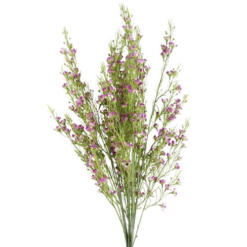 Purple Artificial Foliage Stems with Small Flowers Pack of 6