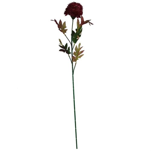 Pack of 6 Large Ball Dahlia Artificial Flower Stems in Pink 70cm