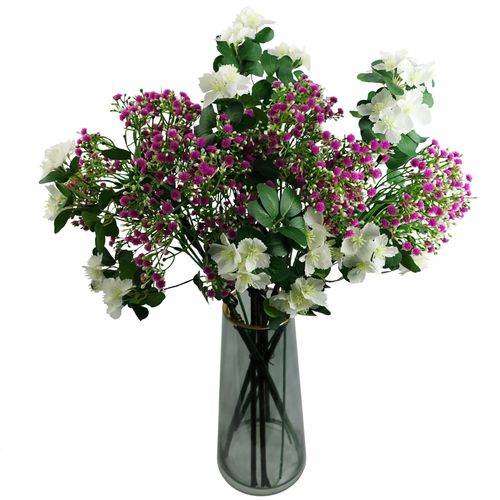 White Flower Foliage Spray 60cm Pack of 6