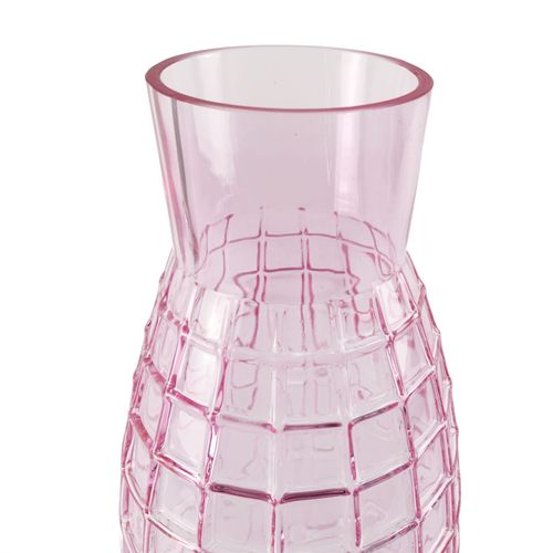 100cm Artificial Pink Lily Arrangement with Glass Vase