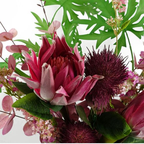 Purple Globe Thistle Artificial Flower Stems Pack of 6
