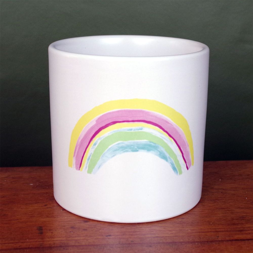 Ceramic Plant Pot with Leaf Design - Multiple Sizes and Colours
