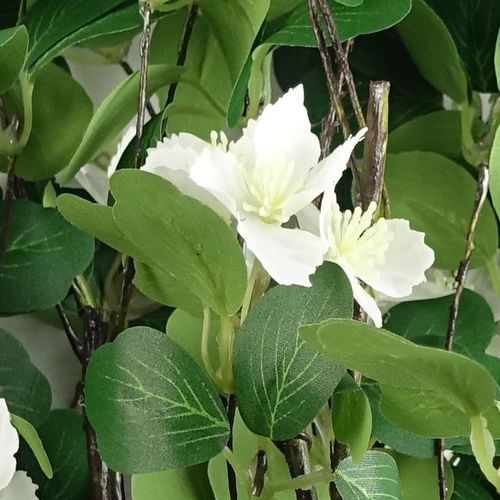 White Flower Foliage Spray 60cm Pack of 6