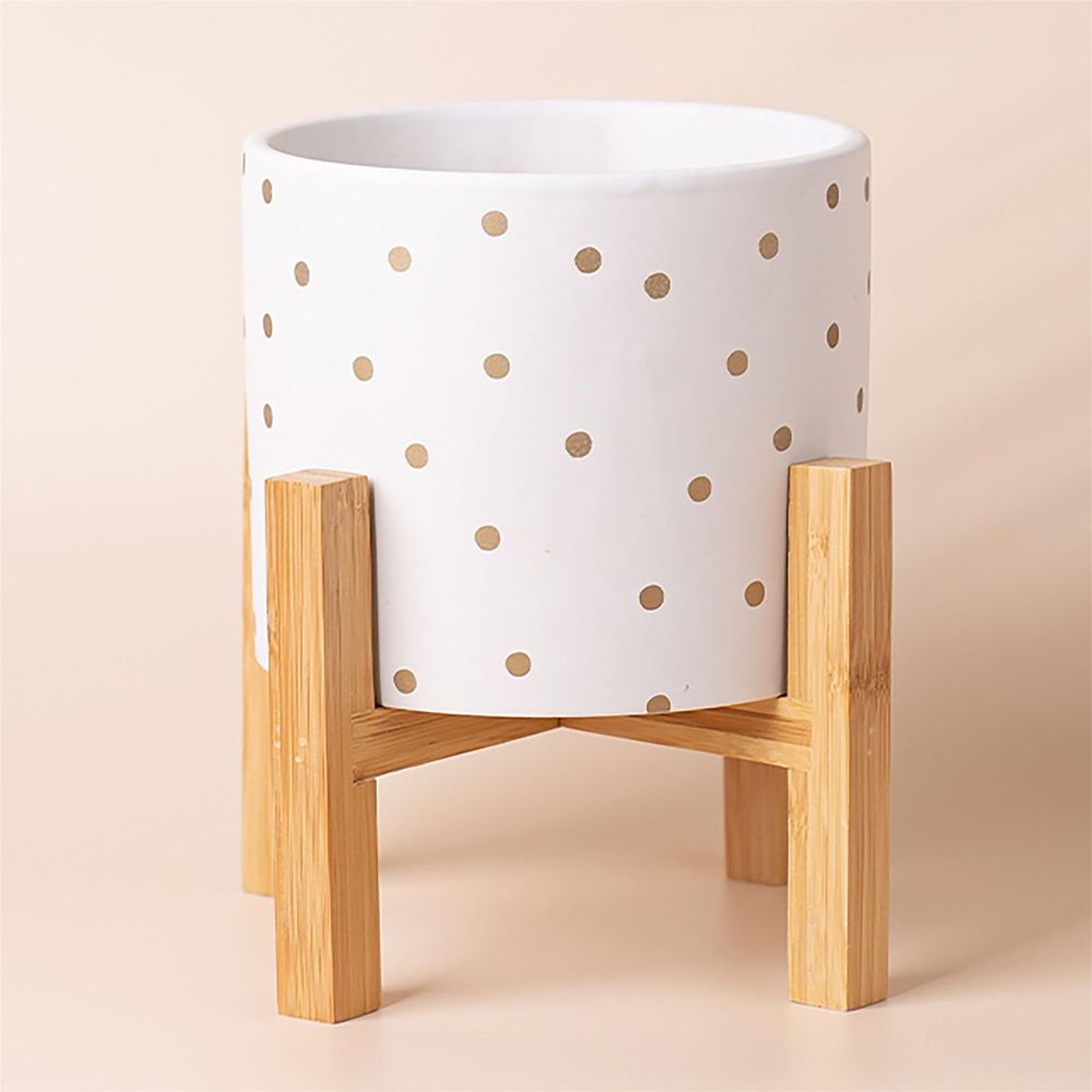 Ceramic Plant Pot with Leaf Design - Multiple Sizes and Colours