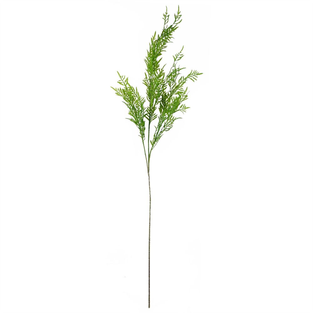 Yellow Lily and Fern Glass Vase 100cm Artificial Flower Arrangement