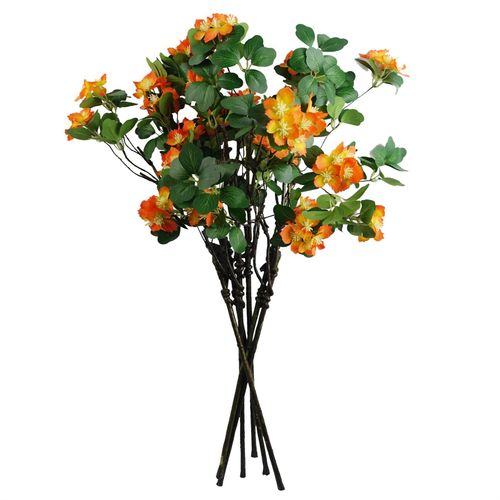 Orange Flower Foliage Spray Pack of 6 60cm
