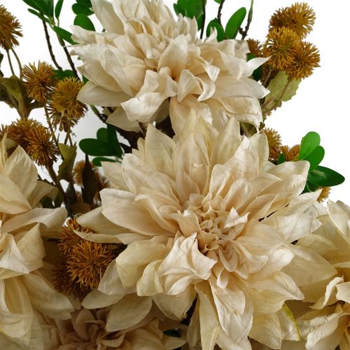 55cm Dusty Cream Dahlia Flower Stem