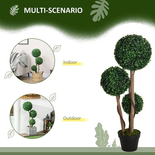 Artificial Boxwood Ball Topiary Tree 90cm Indoor Outdoor