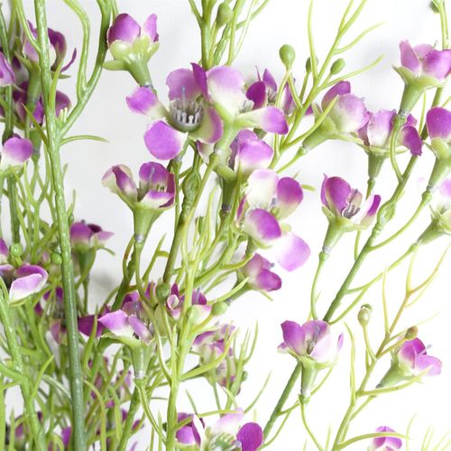 Purple Artificial Foliage Stems with Small Flowers Pack of 6