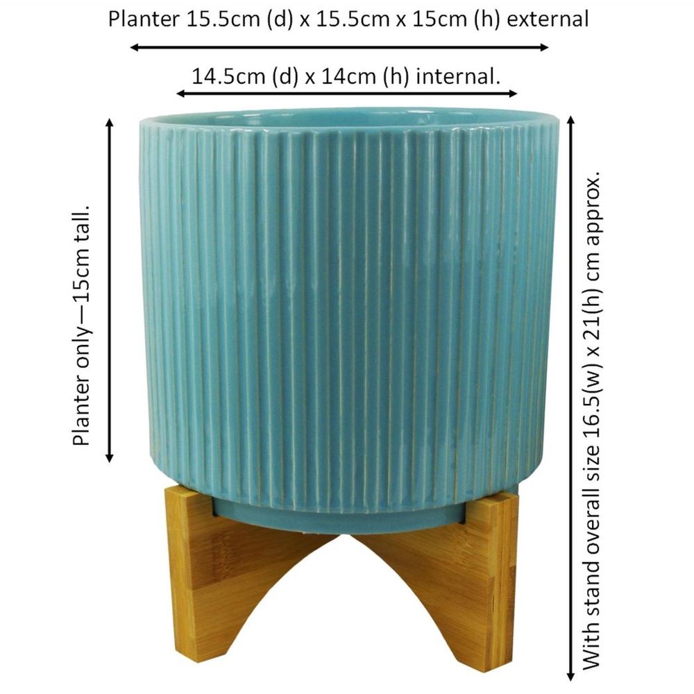 Ceramic Plant Pot with Leaf Design - Multiple Sizes and Colours