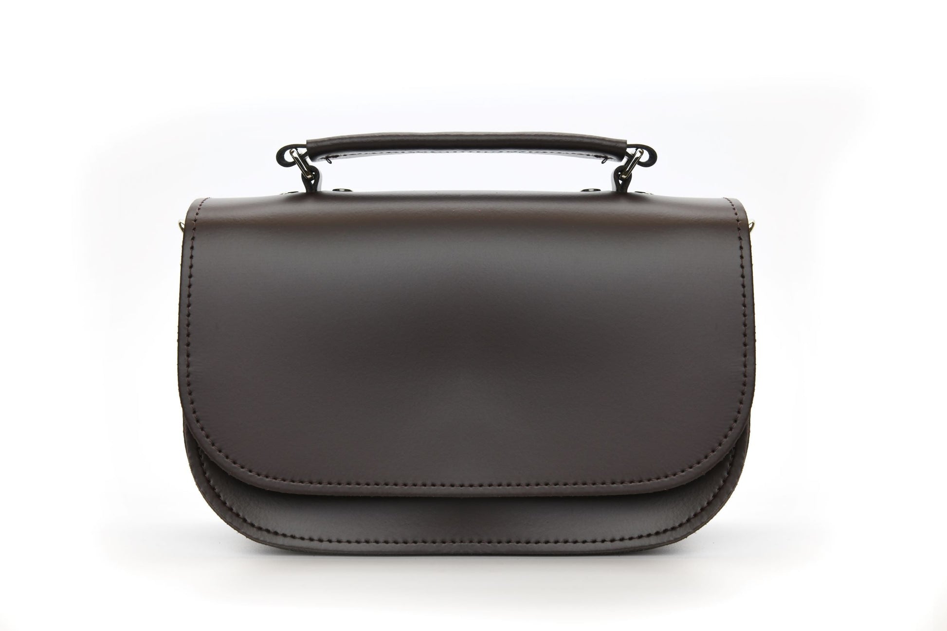 Aura Handmade Leather Bag in Dark Brown