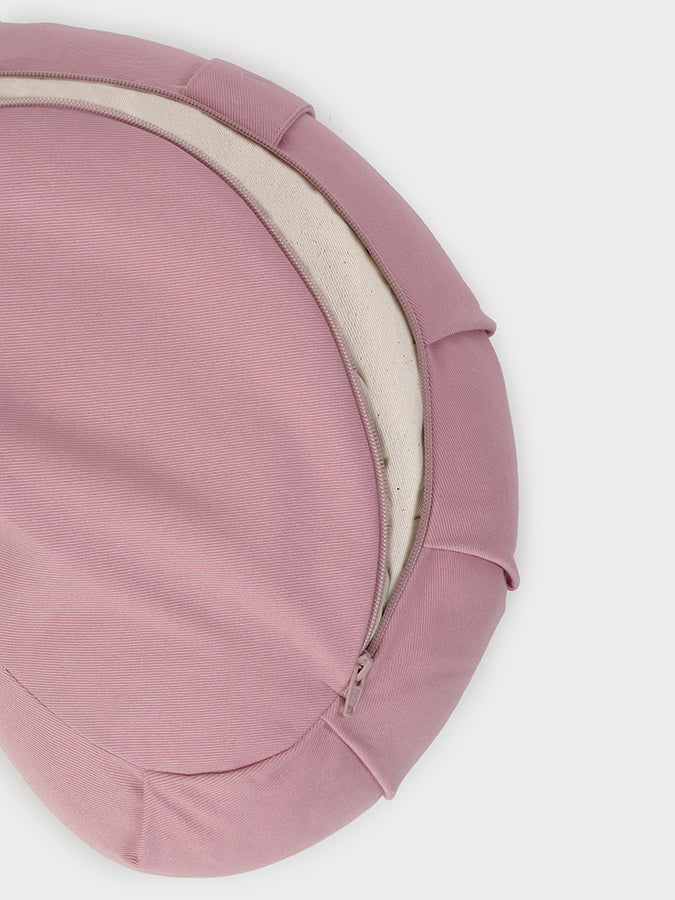 Organic Cotton Crescent Lotus Zafu Buckwheat Meditation Cushion