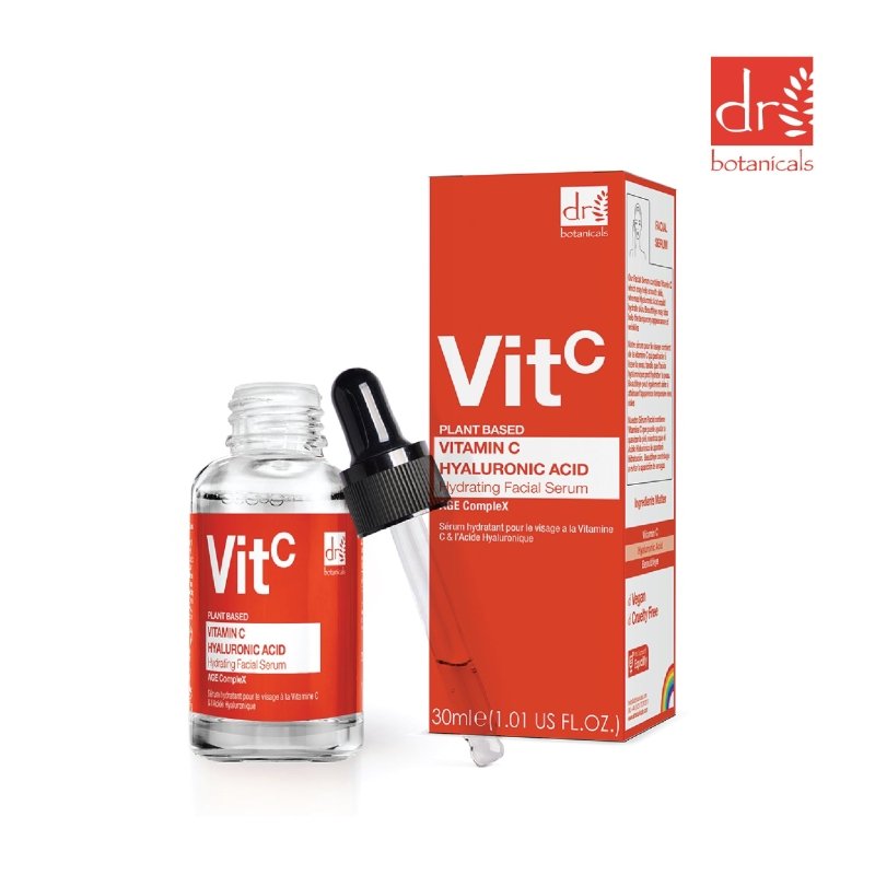 Vitamin C and Hyaluronic Acid Anti-Ageing Facial Serum with Vegan Collagen Eye Treatment