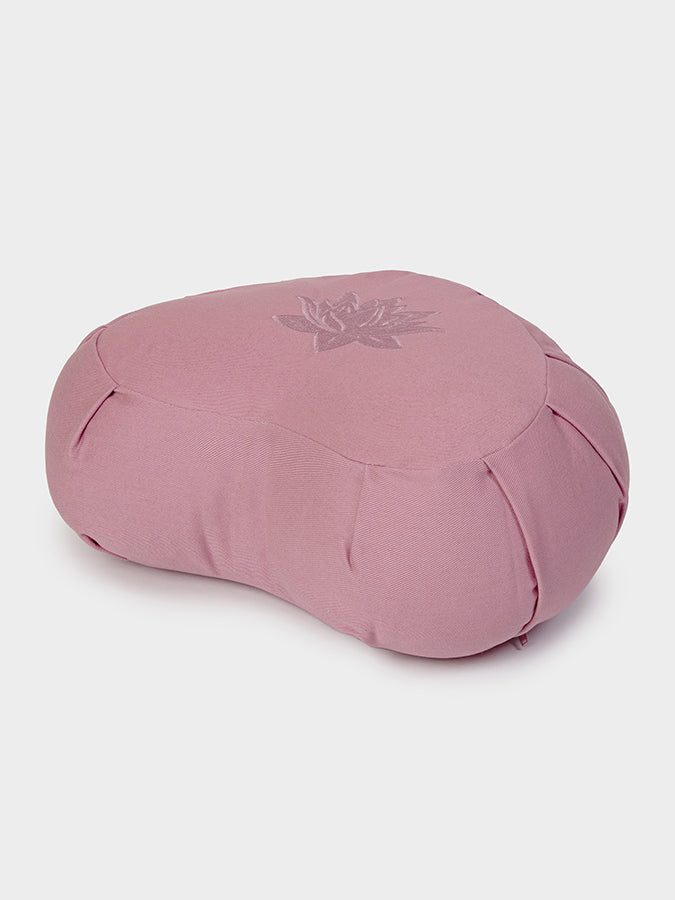 Organic Cotton Crescent Lotus Zafu Buckwheat Meditation Cushion