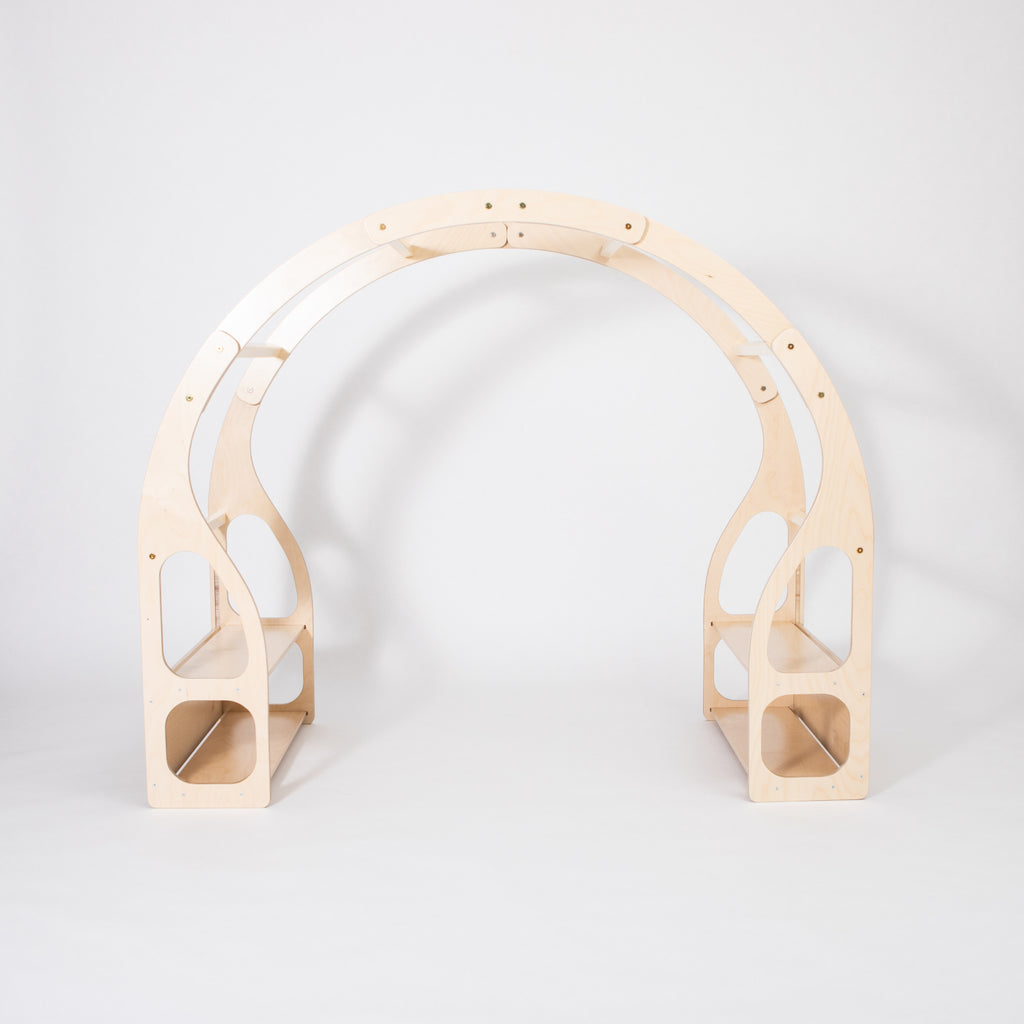 2-in-1 Toddler Play Stand & Kitchen – Montessori Birch Toy by Montessori House Bed at www.brixbailey.com